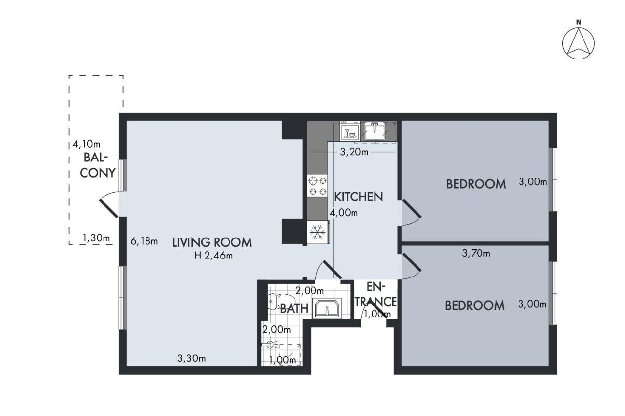 Sanders Charm - Amazing Two-Bedroom Apartment With Shared Garden Kopenhagen Bagian luar foto